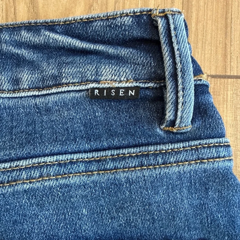 Wide Leg Women's Jeans - Dark Blue Flare - Picture 8 of 8